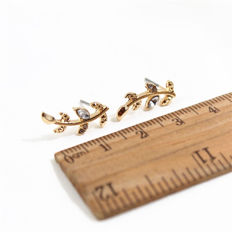 Rhinestone Branch Stylish Modern Stud Earrings Zircons Fashion Female Earrings