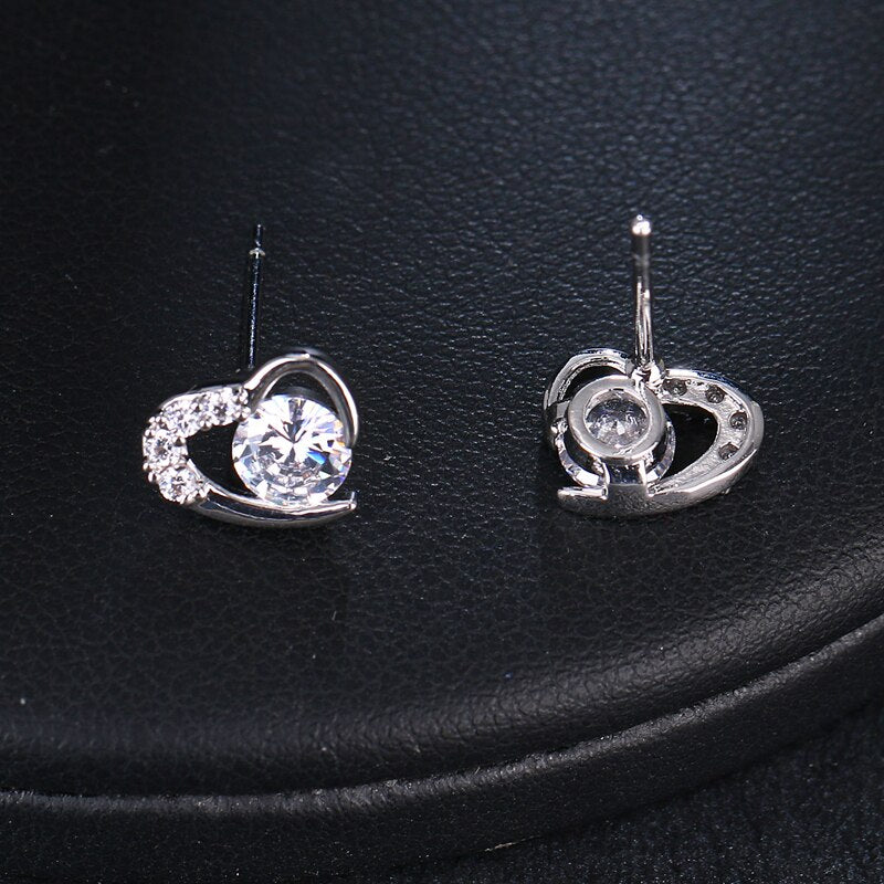Heart Stone Stud Earrings Women Girls Summer Party Studs Ear Women Jewelry
