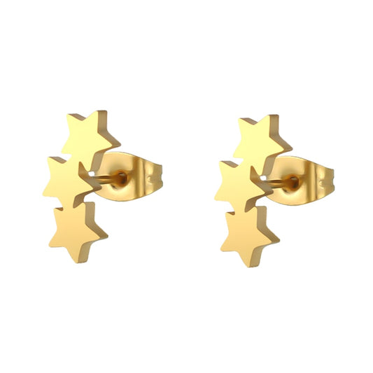 Long Star Earrings Stainless Steel Stud Earrings Starfish Gold earrings Big Star