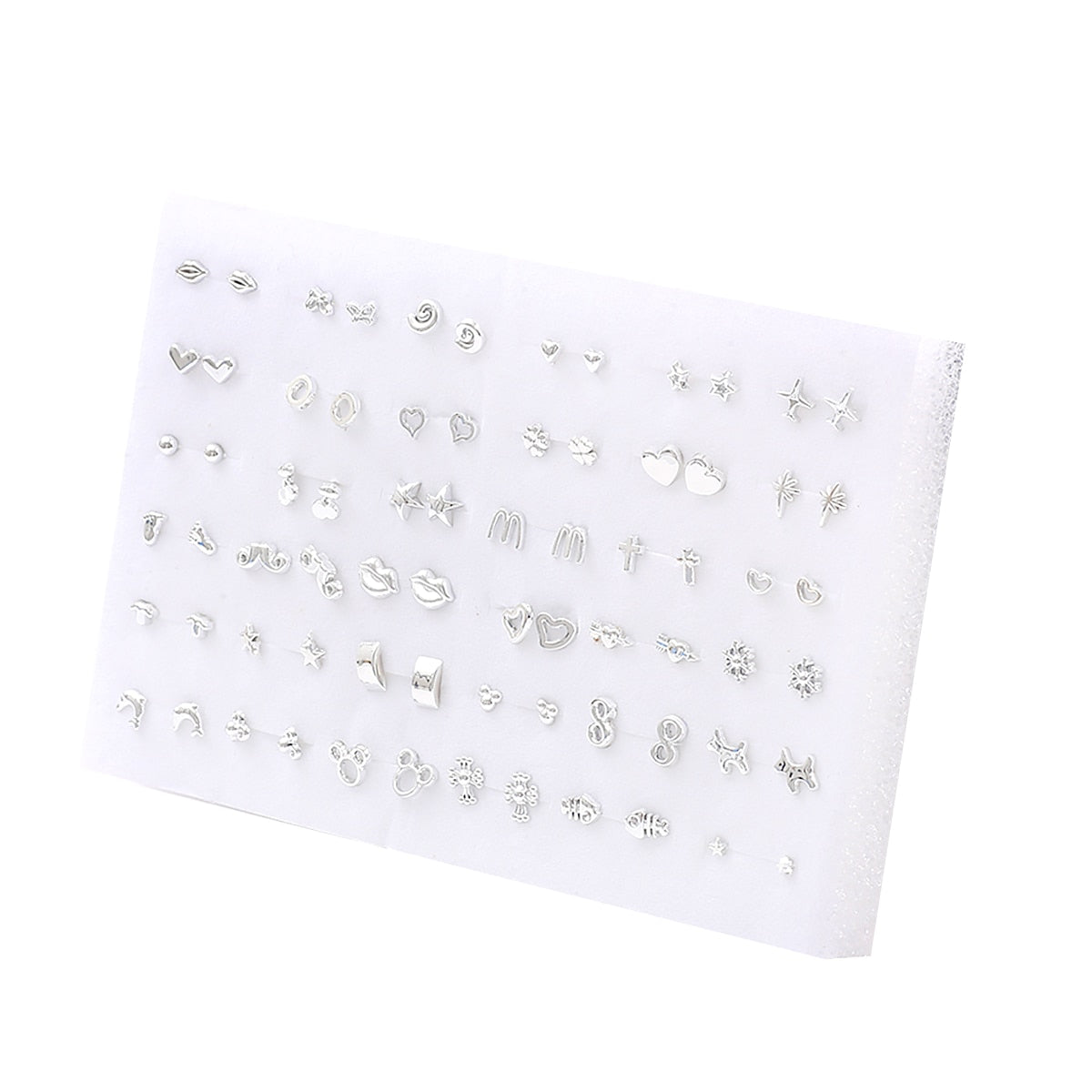Mouse Shape Fish 32 Pairs Stud Earrings Set Women Small Girl Earring Jewelry