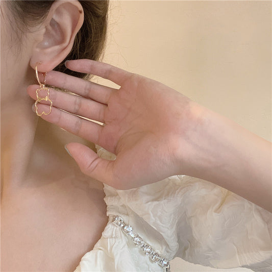 Bear Design Earrings Stud Women Girls Fashion Cute Accessory Jewelry