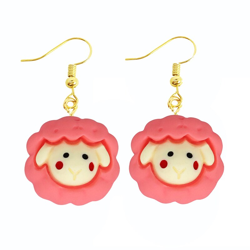 Pink Sheep Dangle Earrings Women Gifts Earring Cute Girls Eardrop Jewelry