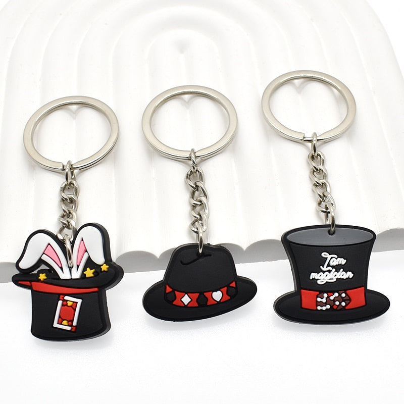 11 Styles Las Vegas Poker Casino Soft PVC Key Ring Keychain Pendant Retro Lucky