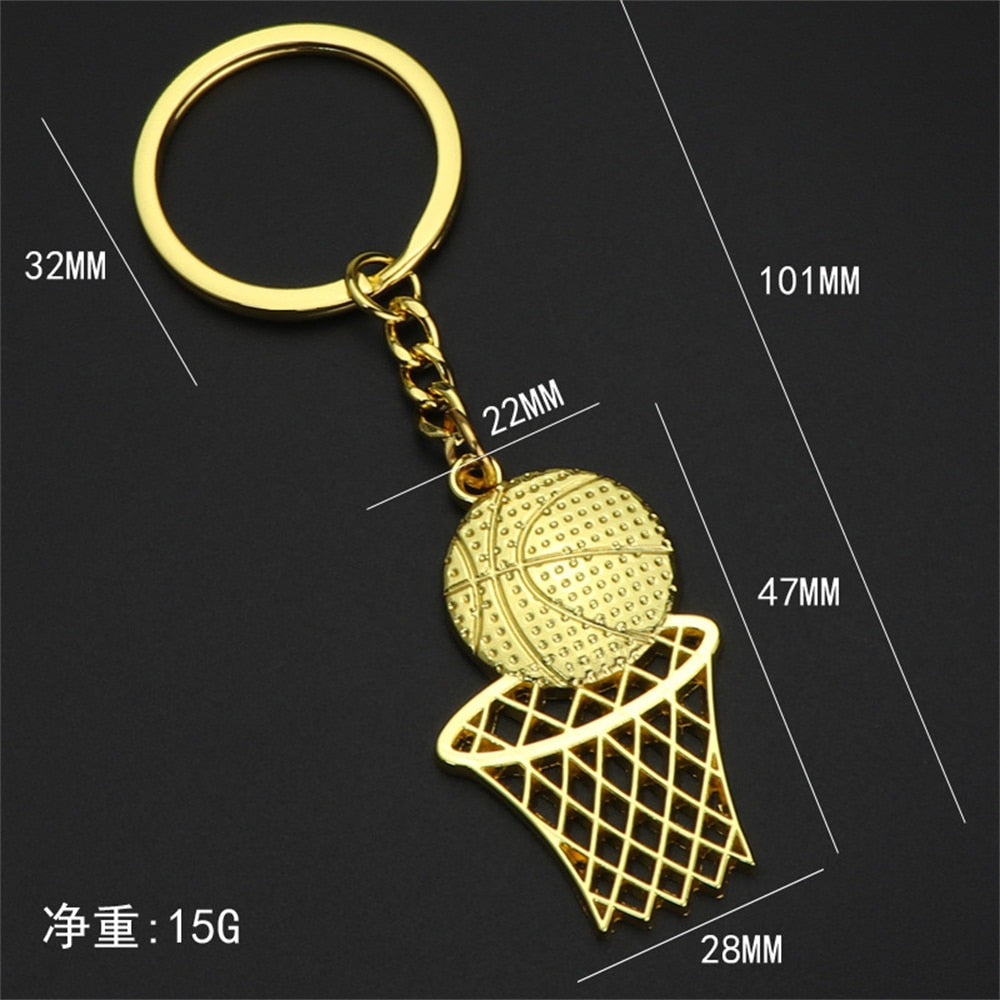5 Styles Basketball And Net Shape Keychain Charms Basketball Lovers Gift Sports