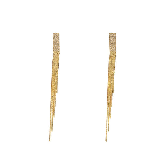 Rectangular Rhinestone Detal Drop Earrings Women Party Wedding Jewelry Dangle