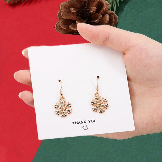 Christmas Cute Snowflake Drop Earrings Women Gifts Earring Cute Girls Eardrop