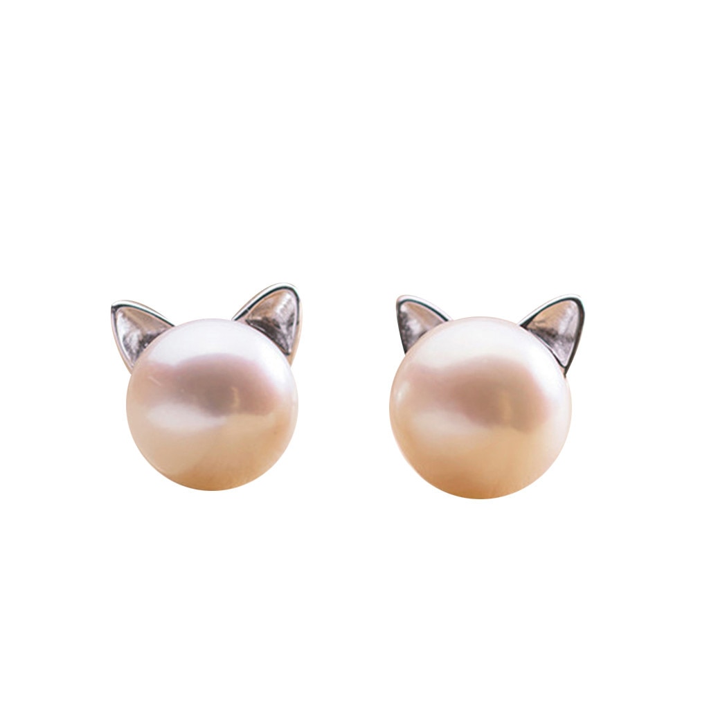Cat Ear Fashion Earings Jewelry Small Stud Earrings Women Girls Summer Earring