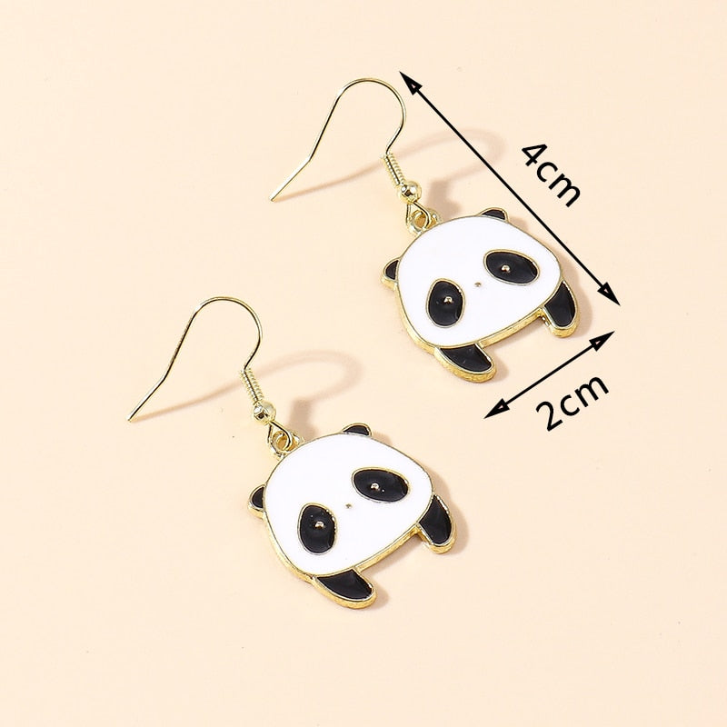 Panda Style Pendant Drop Earrings Women Creativity Jewelry Cute Earring Girls