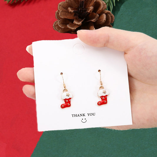 Christmas Socks Design Drop Earrings Women Gifts Earring Cute Girls Eardrop