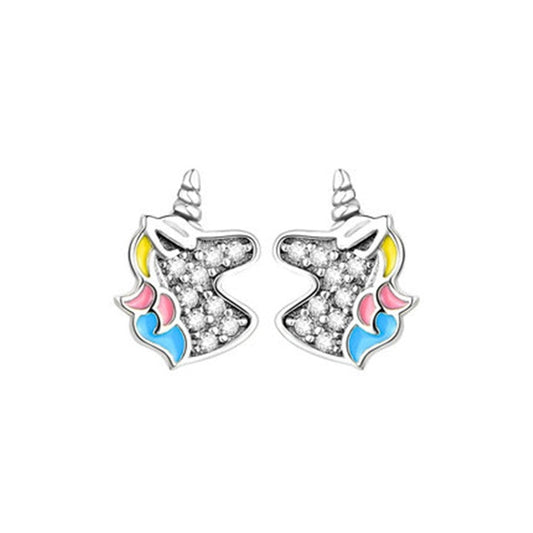 18 Styles Cute Unicorn Cartoon Fashion Stud Earrings Women Girl Earrings Jewelry