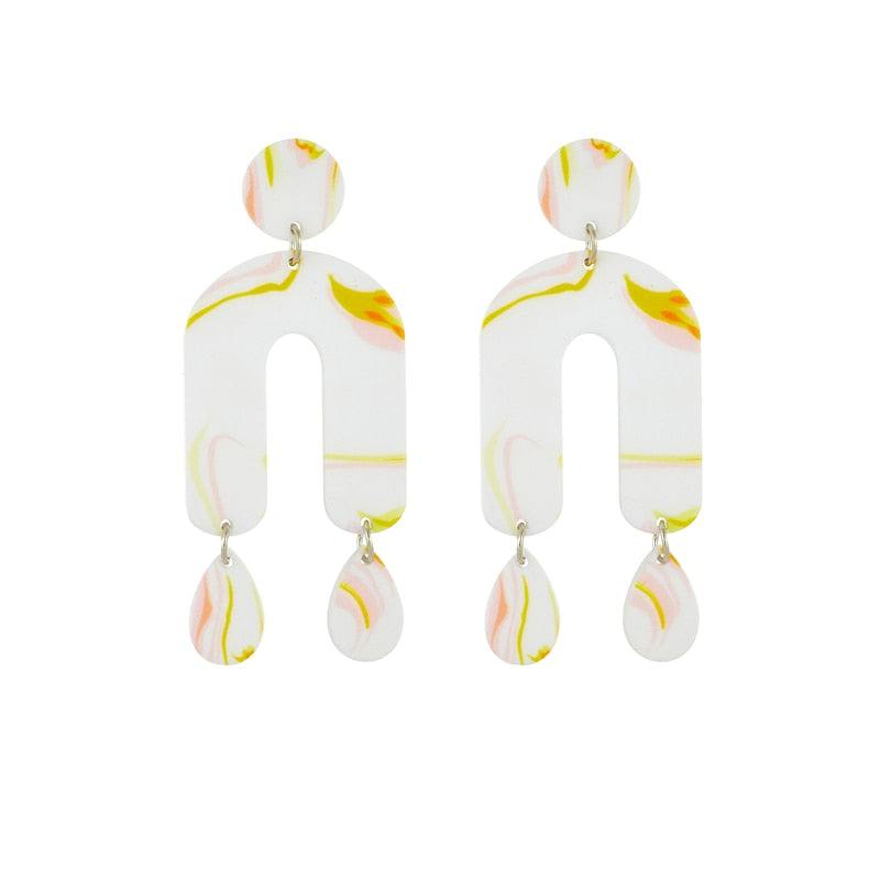 31 Styles Unique Designs Acrylic Drop Earrings Women Travel Fashion Cartoon