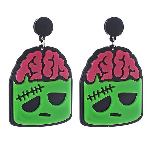 Brain Acrylic Drop Earrings Women Travel Fashion Cartoon Earrings Creative