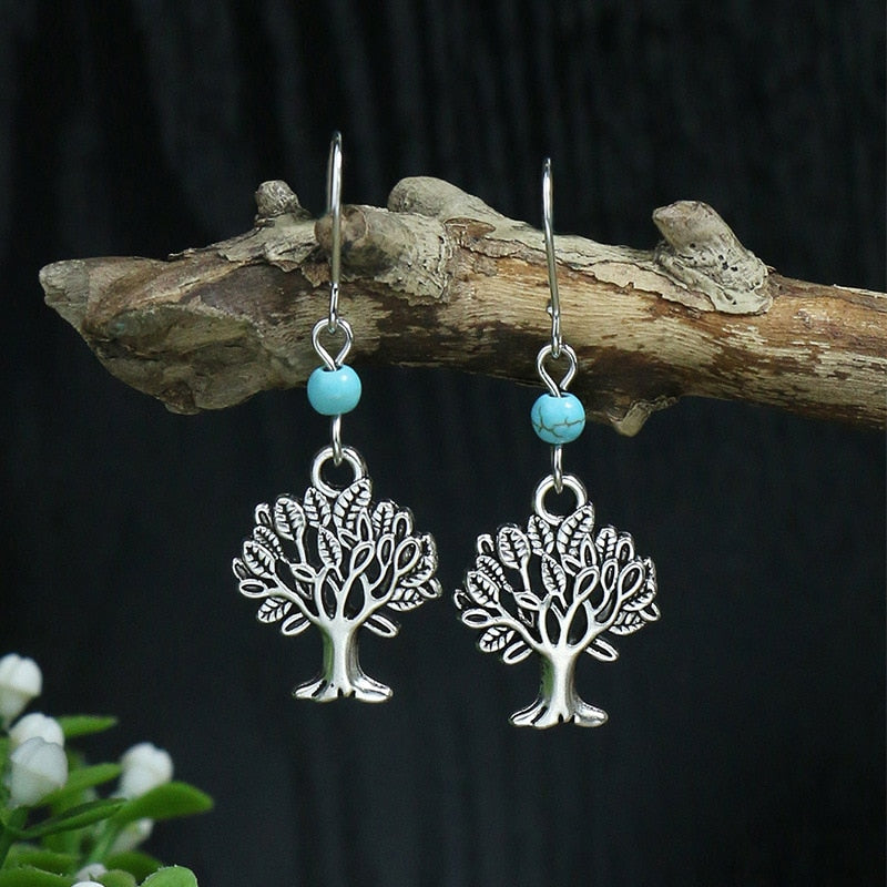 Leafy Tree Bohemian Dangle Earrings Fashion Party Girls Pendant Earrings Women