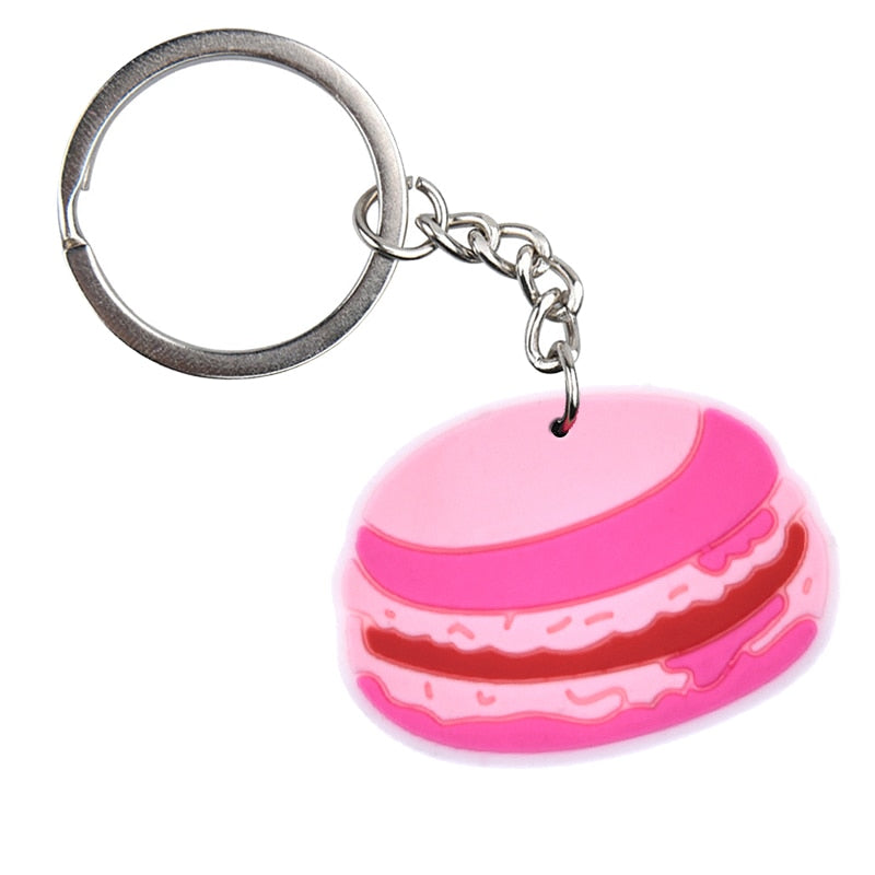 Pink Sandwich PVC Pink Keychain Keyring Cute Key Chain Keychains Bag Car Hanging