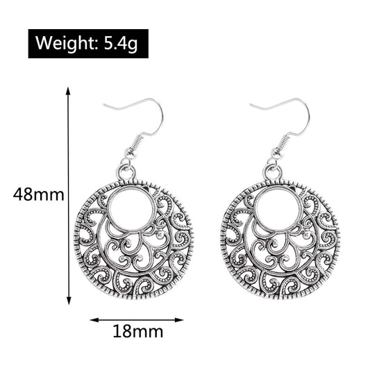 Hollow Spin Pattern Dangle Drop Earrings Women Gifts Earring Cute Girls Eardrop