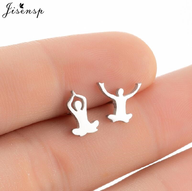 Yoga Stainless Steel Earrings Women Jewelry Small Studs Gifts Earring