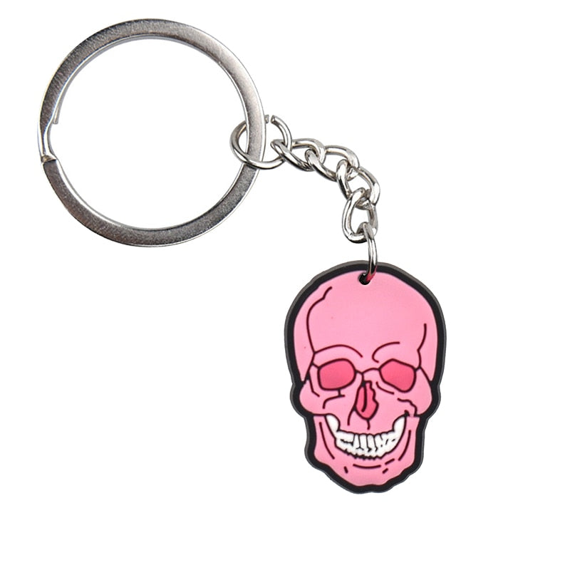 Pink Skull Keychain Gift Cute Charms Keyring Souvenir Handbag Accessories
