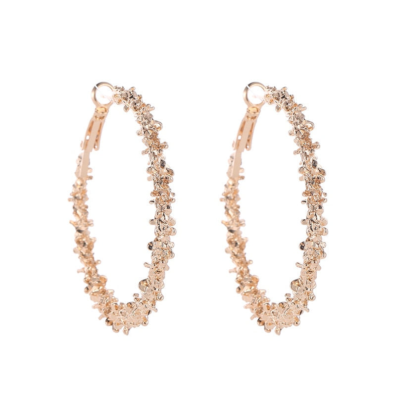 Shiny Round Lady Cute Hoop Earrings for Women Jewelry Girls Earrings