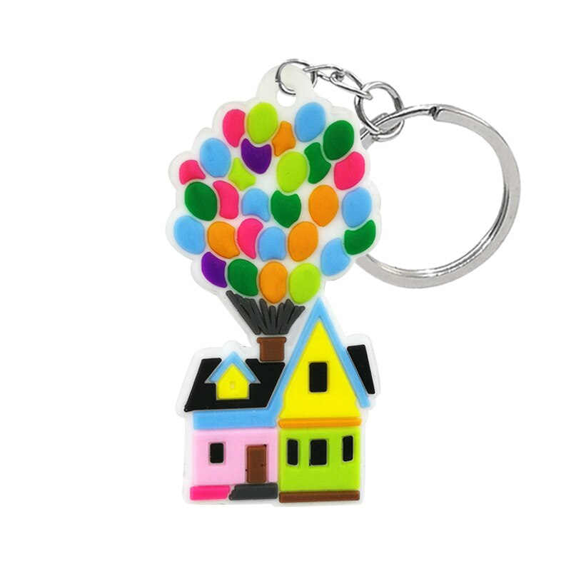 11 Styles PVC Keychain Colorful Rainbow Style New Keyring Fashion for Man Party