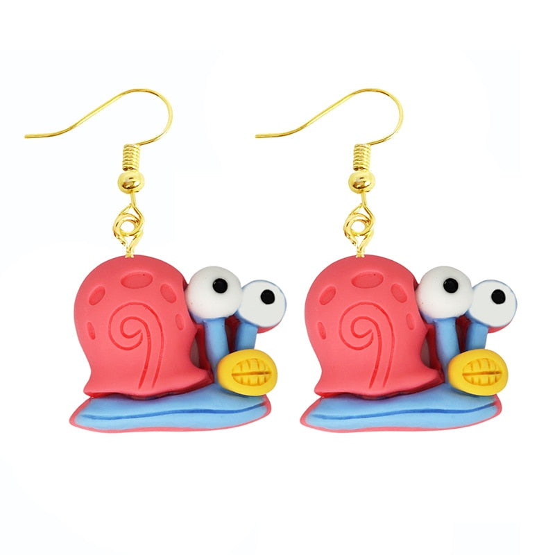 Pink Blue Snail Dangle Earrings Women Gifts Earring Cute Girls Eardrop Jewelry