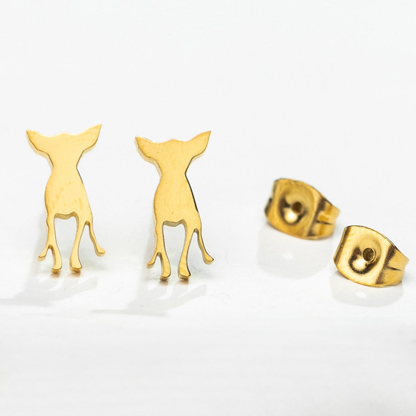 Dog Design Fashion Women Stud Earrings Stainless Steel Ear Accessories