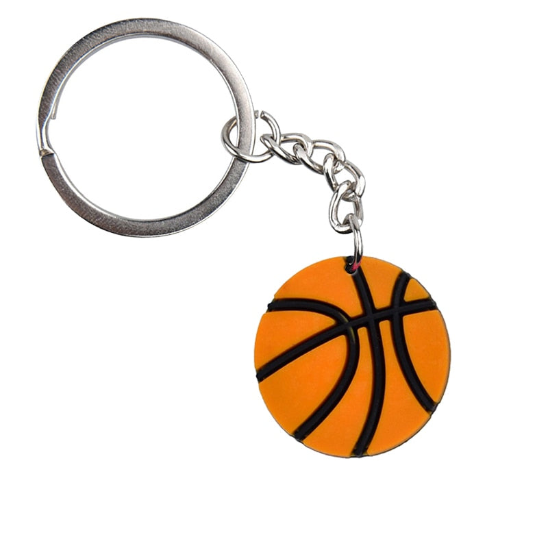 Basketball Ball Keychain PVC Sports Pendant Key Ring Sports Souvenir Fashion Key