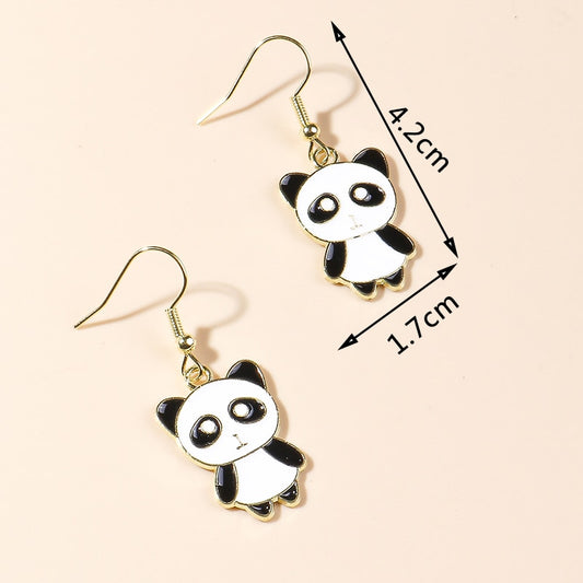 Panda Drop Earrings Women Creativity Jewelry Cute Earring Girls Gift