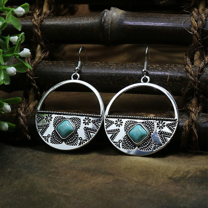 Half Circle Bohemian Dangle Earrings Fashion Party Girls Pendant Earrings Women