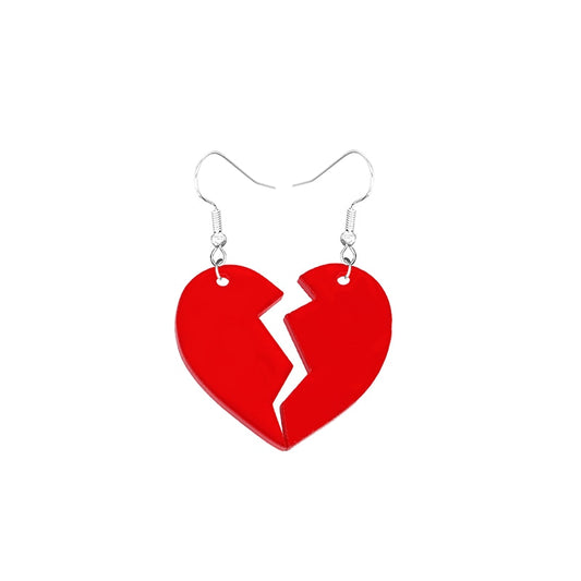 Broken Heart Drop Earrings Women Creativity Jewelry Cute Earring Girls Gift