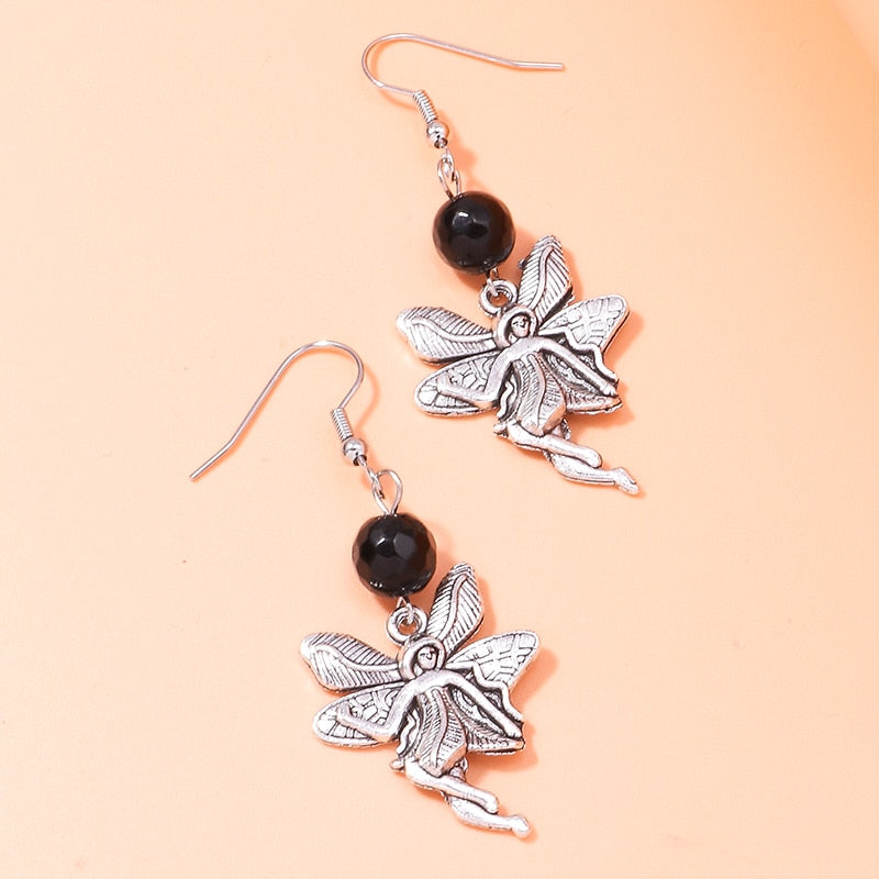 Fairy with Wings Drop Dangle Earrings Trendy Women Fashion Earrings Jewelry Gift