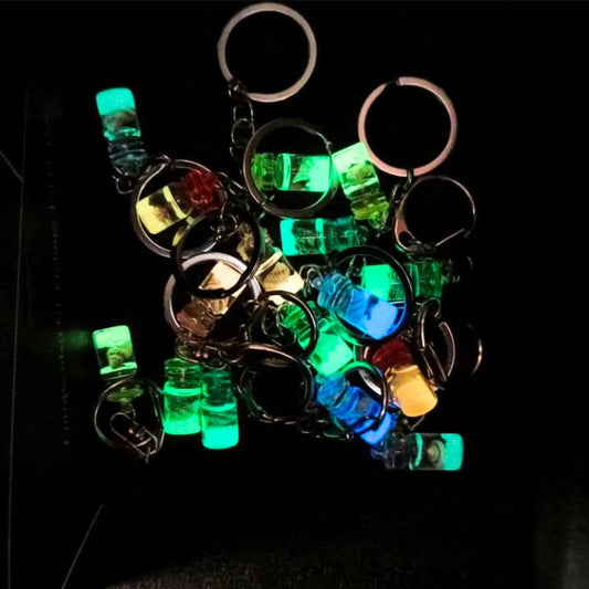 Orange Luminous Bottle Keychain Gift Cute Charms Keyring Souvenir Handbag