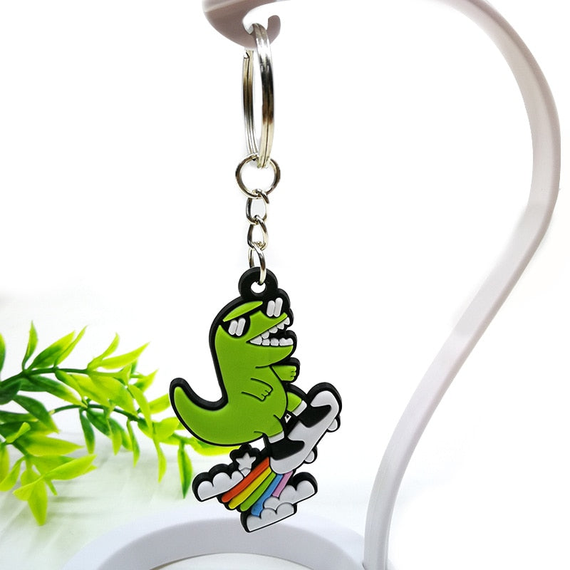 Parting Dinosaur Keychain Gift Cartoon Keyring Souvenir Handbag Accessories