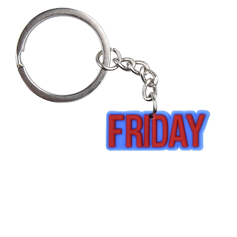 Friday Week Day Keychain Car Keyring Cartoon Creative Pendant Souvenir Gift