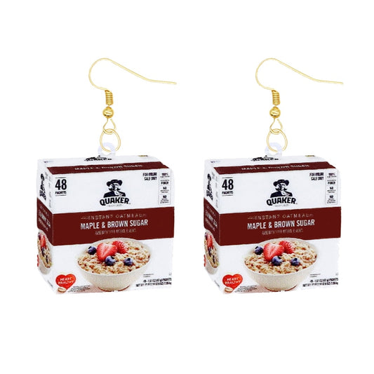 Quick Oats Bag Funny Design Drop Earrings Women Charms Earring Fashion Creative