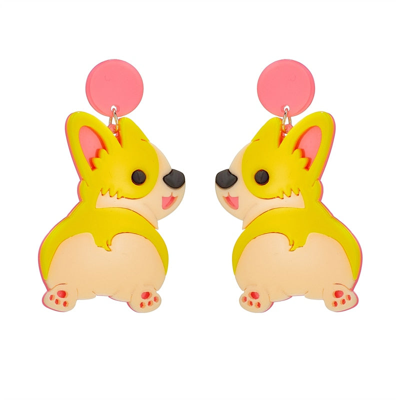 37 Styles Acrylic Mixed Drop Earrings Women Travel Fashion Cartoon Earrings