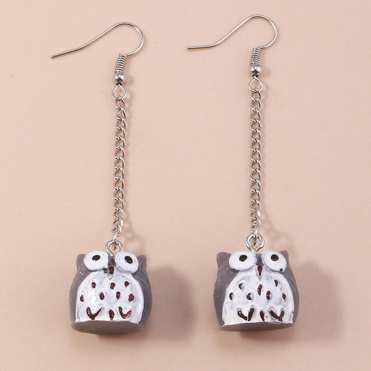 Cartoon Owl Dangle Earrings Women Charms Earring Fashion Creative Jewelry