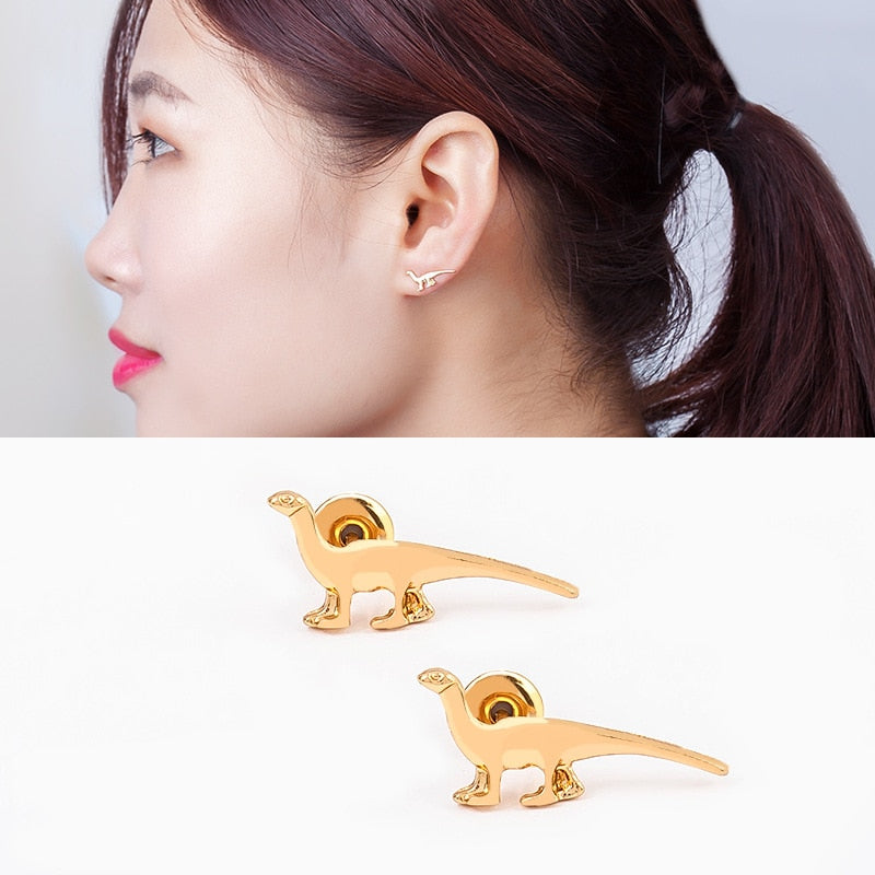 Animal Earrings Simple Punk Dinosaur Stud Earring For Women Girls Party Jewelry