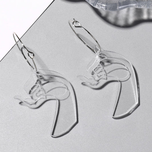 Acrylic Hand Drop Earrings Women Travel Fashion Cartoon Earrings Creative