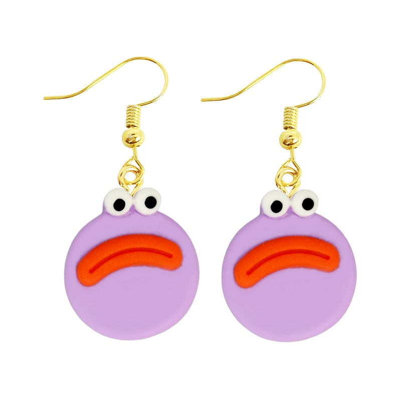 Purple Fish Drop Earrings Women Gifts Earring Cute Girls Eardrop Jewelry