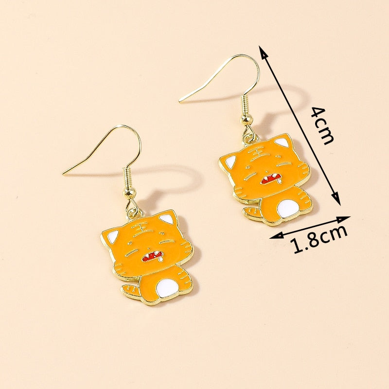 Cute Tiger Drop Earrings Women Creativity Jewelry Cute Earring Girls Gift