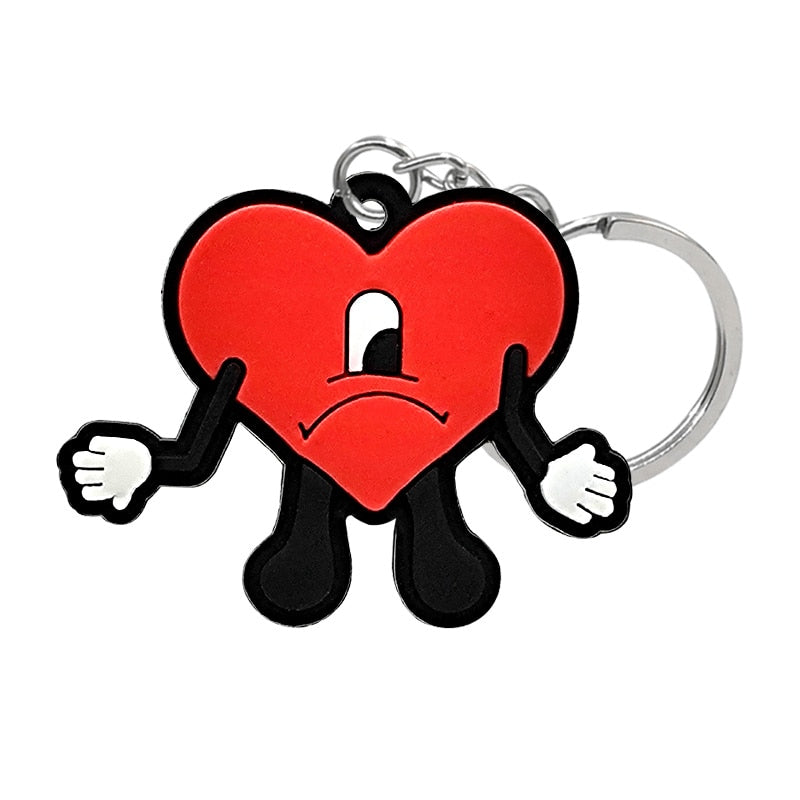 Cartoon Heart Keychain Gift Cute Charms Keyring Souvenir Handbag Accessories