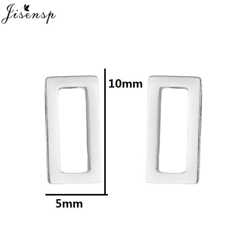 Rectangular Stainless Steel Earrings Women Jewelry Small Studs Gifts Earring