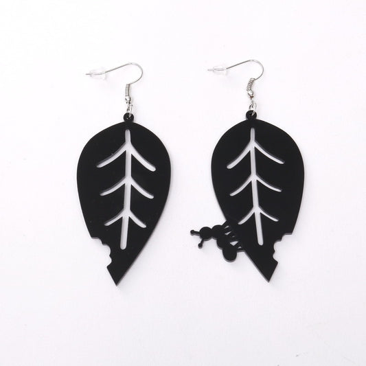 Caterpillar Leaf Drop Earrings Hip Hop Women Party Gift Jewelry Ear Fashion