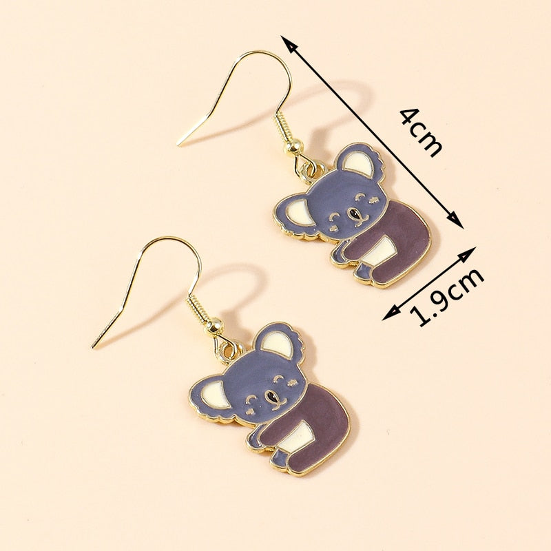 Koala Drop Earrings Women Creativity Jewelry Cute Earring Girls Gift