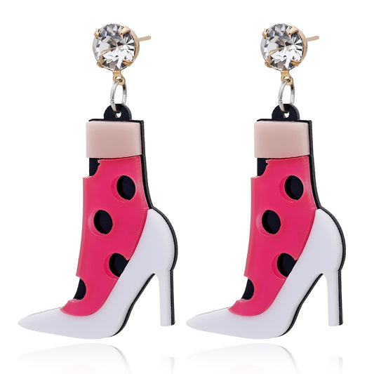 Heels Acrylic Drop Earrings Women Travel Fashion Cartoon Earrings Creative