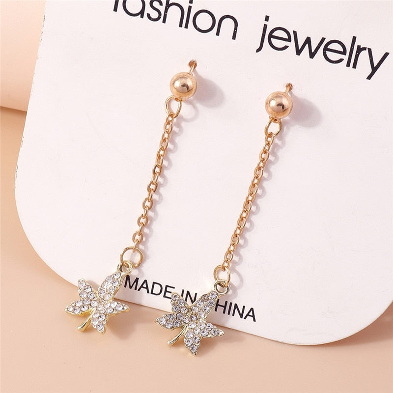 Maple Leaf Drop Dangle Earrings Trendy Women Fashion Earrings Jewelry Gift