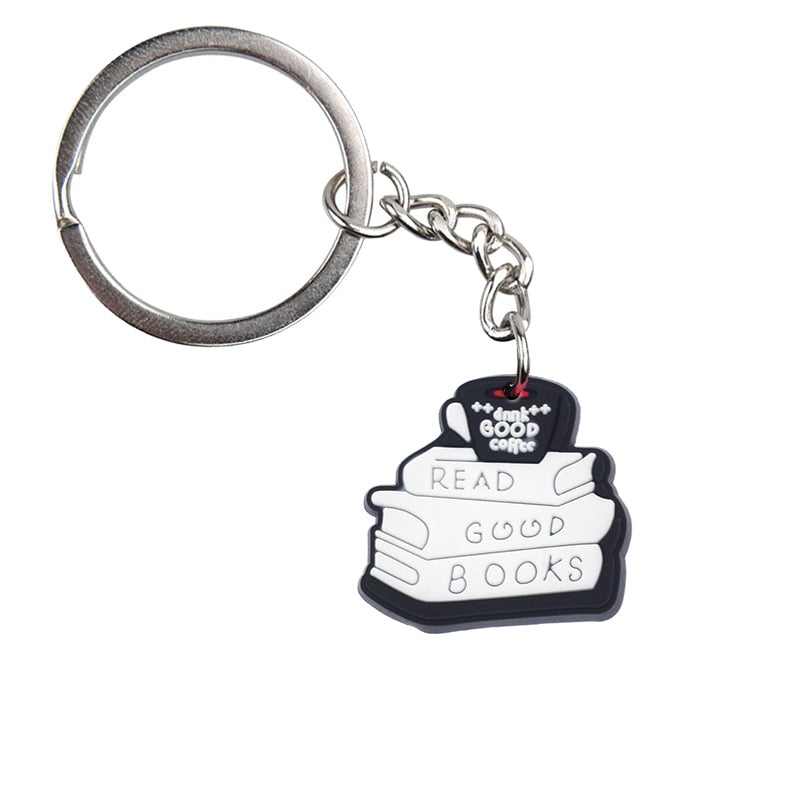 Reed Good Books Inspirational slogan Keychain Car Keyring Cartoon Creative