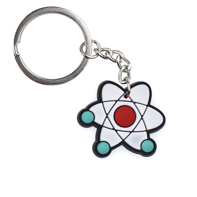 Atom Physics Cute Keychain PVC Keychain Backpack Ornaments Pendant Keyring