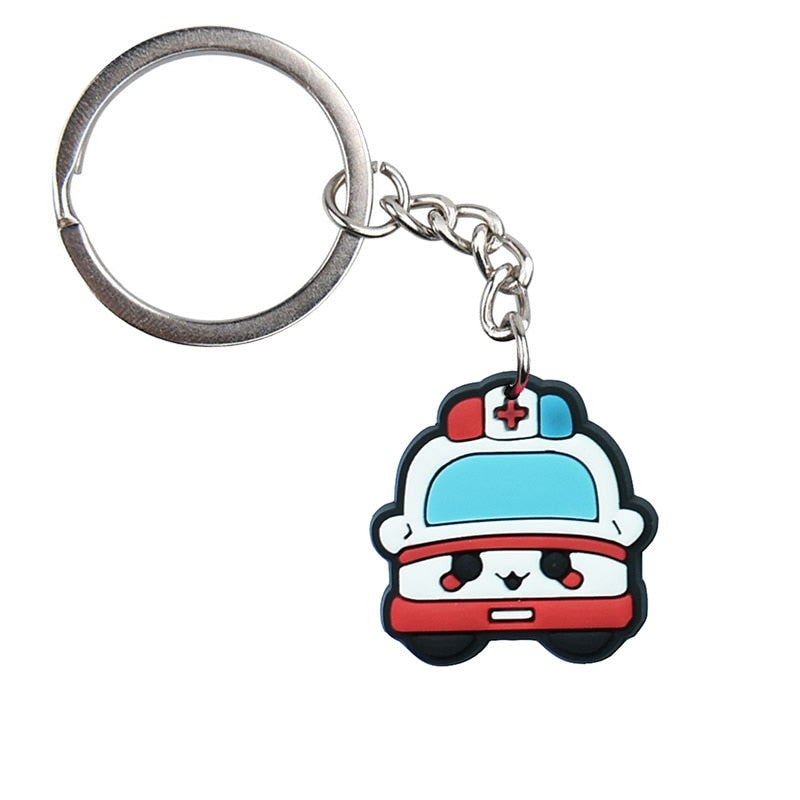 Ambulance Keyring Gift for Nurse Doctor Medical Personnel Cute Cartoon Style