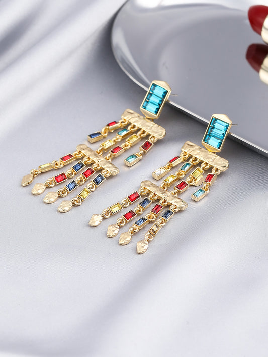 Mixed Color Chandelier Earrings Lady Cute Dangle Earrings for Women Jewelry